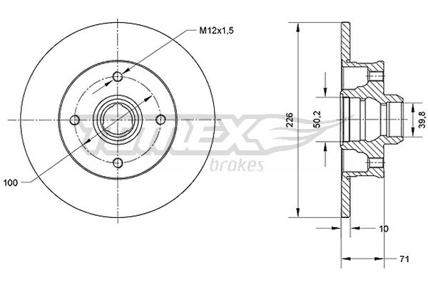Brzdový kotúč TOMEX Brakes